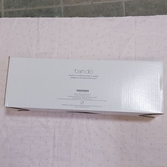 Ban.Do Stemless Acrylic Wine Glass Set Of Four With Glitter Infusion - Picture 2 of 4